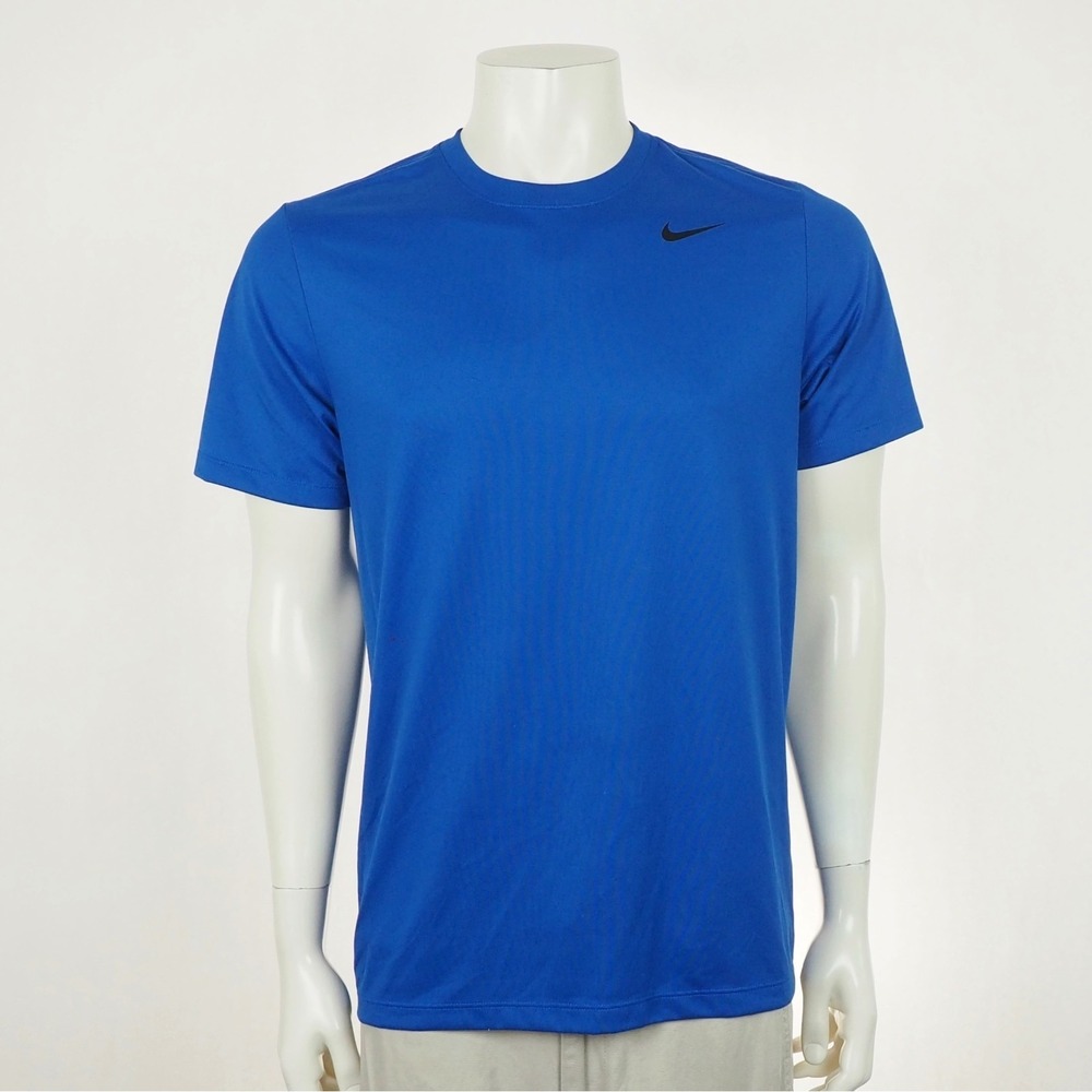 Nike Legend Fitness Tee Shirt Mens Medium Blue Dri-Fit Crew Training Gym Workout